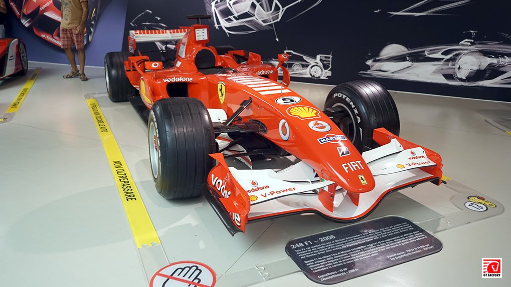 Ferrari Formula 1 car displayed in the Maranello museum