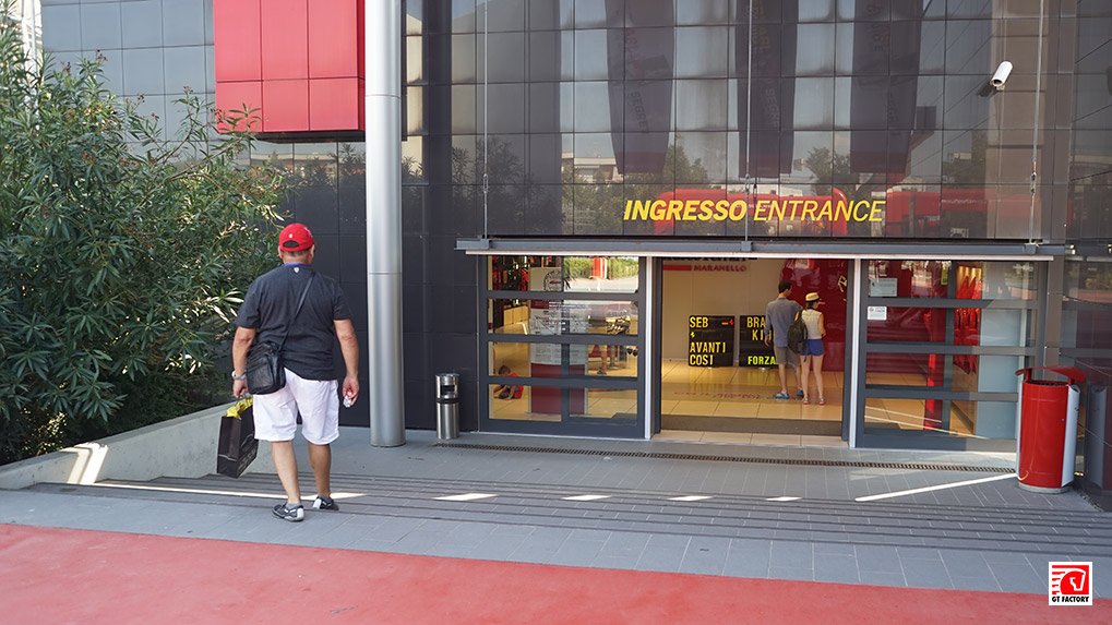 Entrance to the Ferrari Museum in Maranello