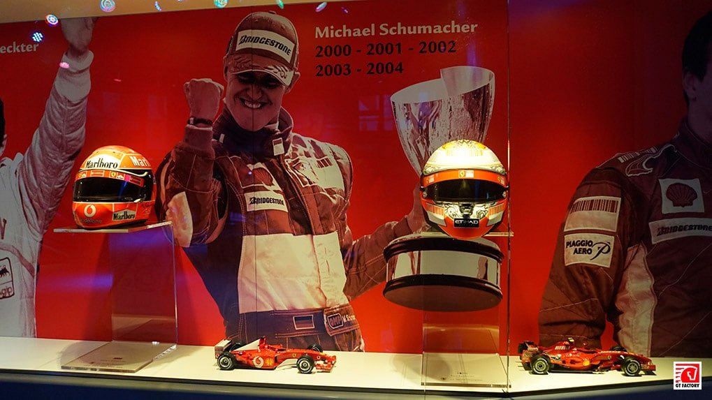 Michael Schumacher and Ferrari Formula 1 champions hall at the museum