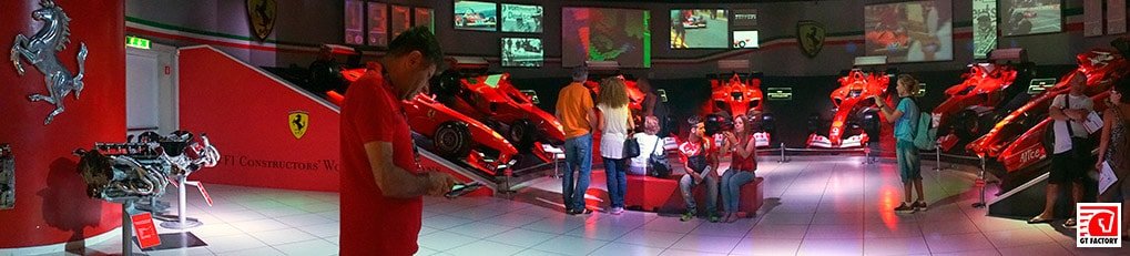 Formula 1 hall of fame at the Ferrari Museum in Maranello
