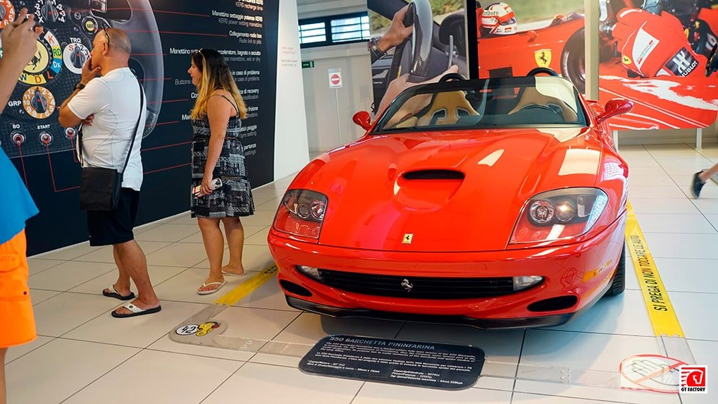 Ferrari 550 Barchetta Pininfarina at the Ferrari Museum in Maranello