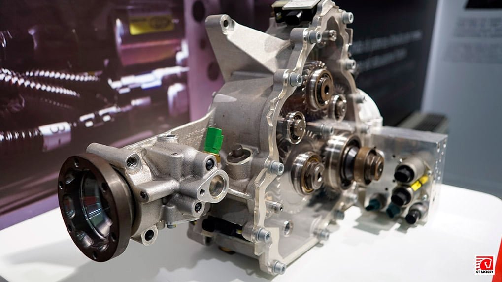 Ferrari all-wheel-drive system display at the Ferrari Museum in Maranello
