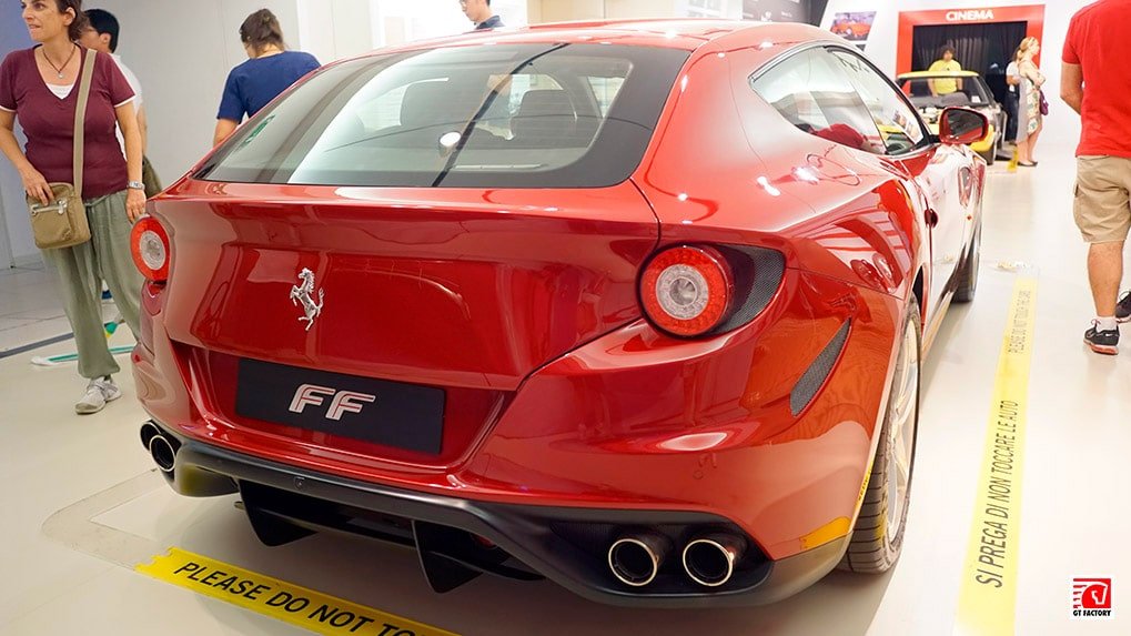 Rear view of Ferrari FF at the Ferrari Museum in Maranello