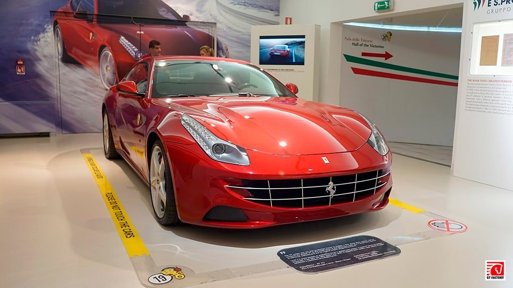 Front view of Ferrari FF at the Ferrari Museum in Maranello