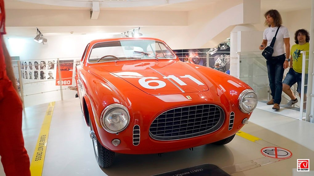 Ferrari 225 S Vignale displayed at the Ferrari Museum in Maranello