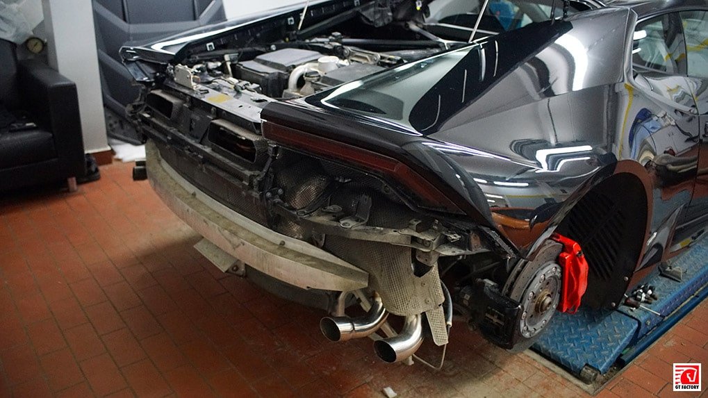 ipe titanium exhaust system for lamborghini lp610-4 installation process 