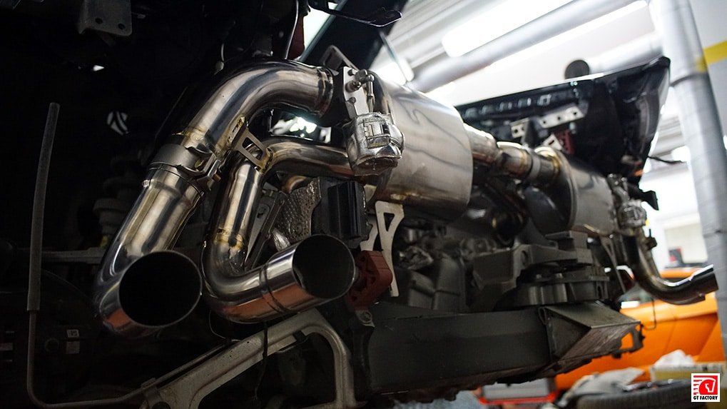 ipe titanium exhaust system for lamborghini lp610-4 installation process 
