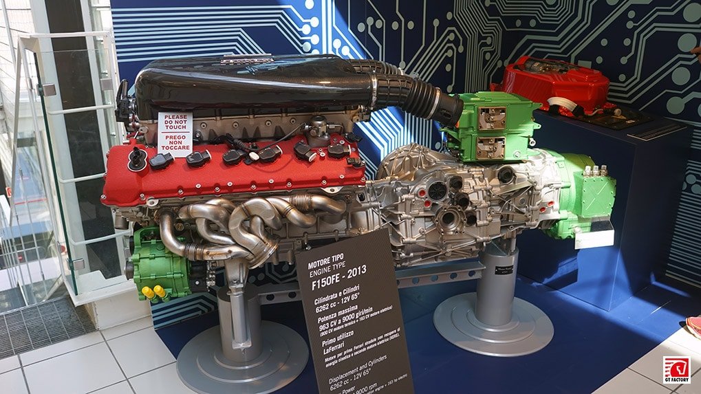 LaFerrari engine displayed at the Ferrari Museum in Maranello