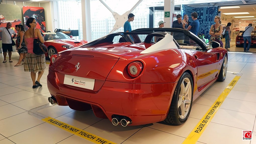 Ferrari SA Aperta detail view at the Ferrari Museum