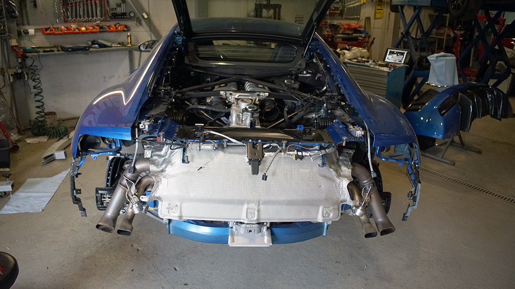 Capristo Audi R8 V10 Plus with stock exhaust