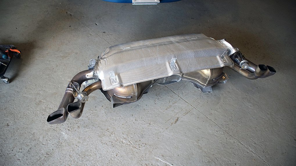 Capristo Audi R8 V10 Plus stock exhaust system