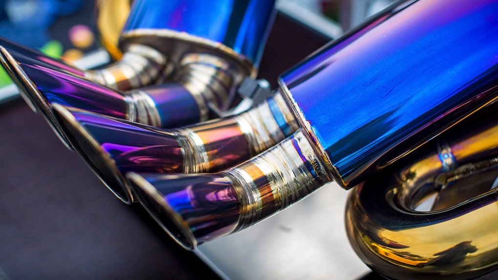 VB LP750-4 SV titanium exhaust system with precise OEM-style fitment