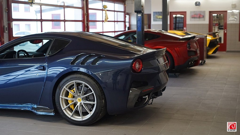 Ferrari F12tdf at the Novitec workshop
