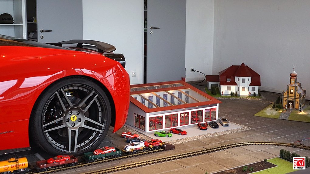 Christmas display inside the original Novitec building