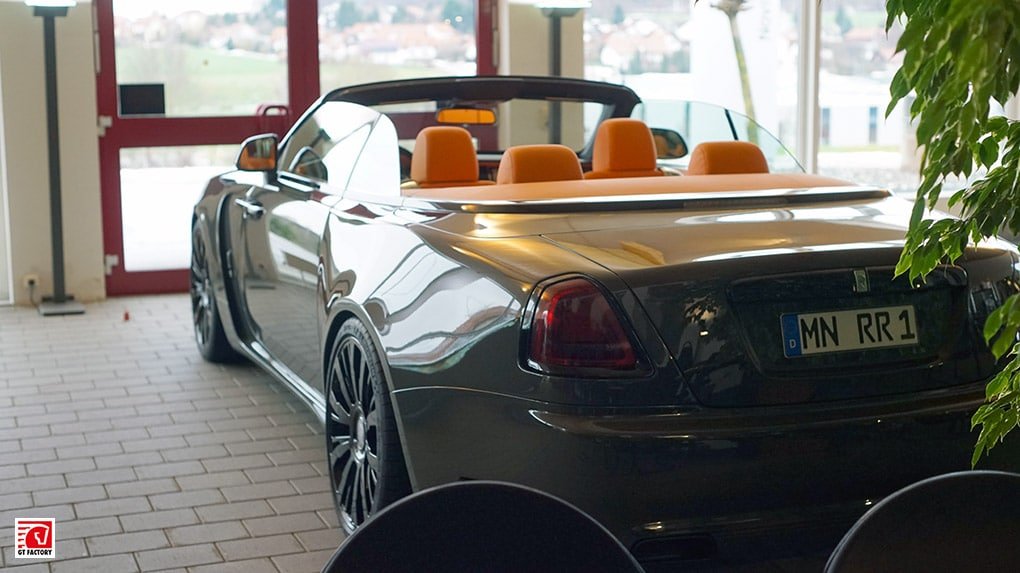 Main Novitec showroom in Stetten with 1 of 11 Rolls-Royce Dawn Overdose