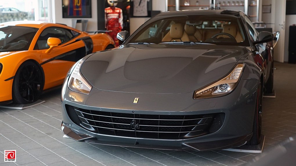 Ferrari GTC4 Lusso V12 by Novitec in the showroom