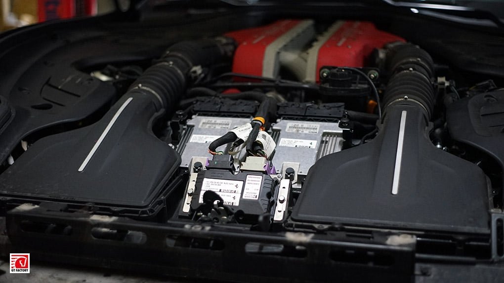 GTFactory Novitec Rosso Ferrari installation process Stage 1 callibrated ECU's