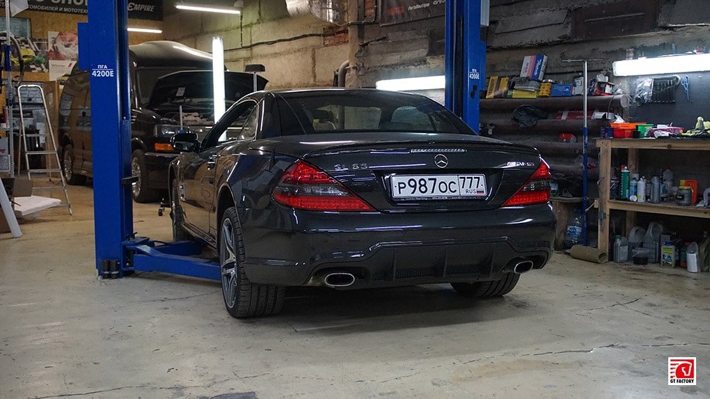 Mercedes-Benz SL65 AMG перед установкой выхлопной системы Capristo