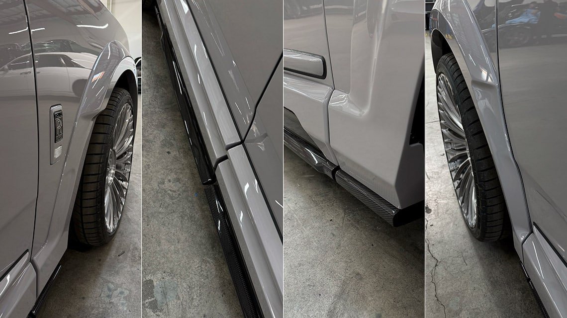 Body kit and aero installation fitment process for premium vehicles