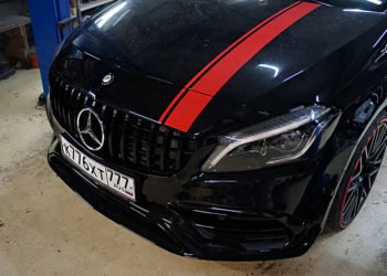 Установка выхлопной системы Mercedes-Benz A45 AMG W176