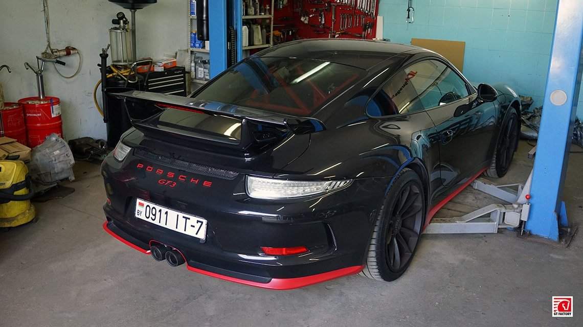 GT3 991 установка полной выхлопной системы ipe