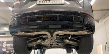 Установили на LAMBORGHINI URUS IPE CATBACK выхлопную систему