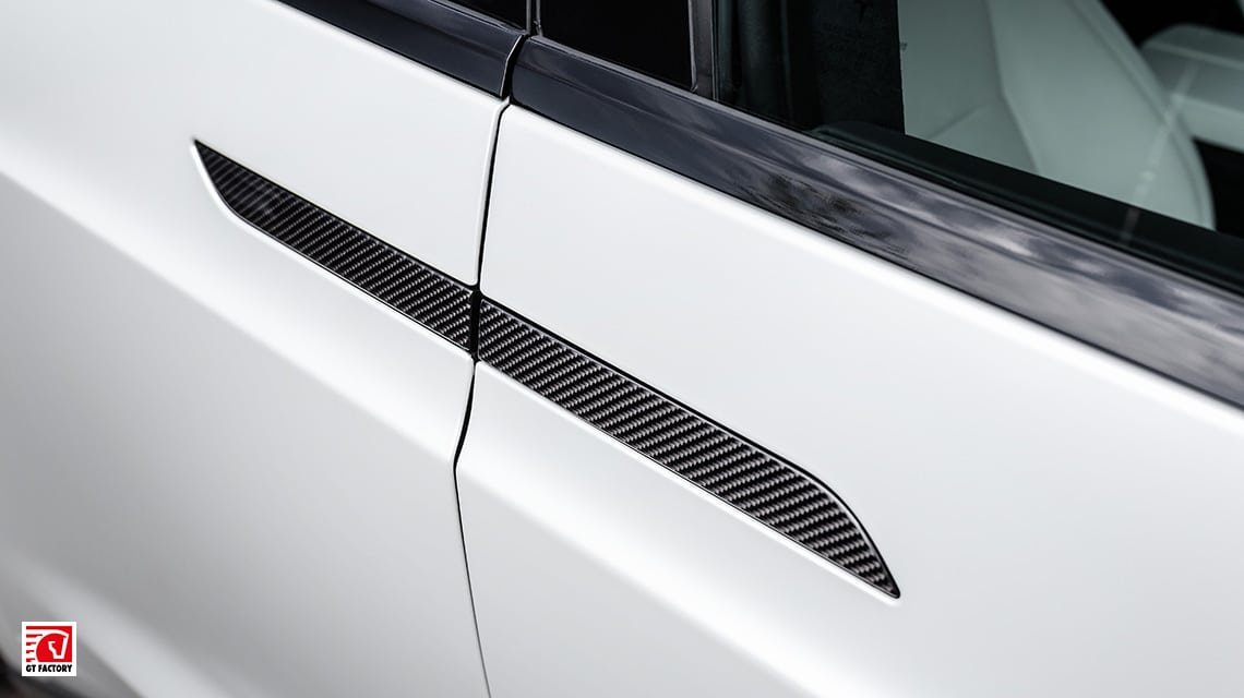 TESLA MODEL X ламинария карбоном дверных ручек