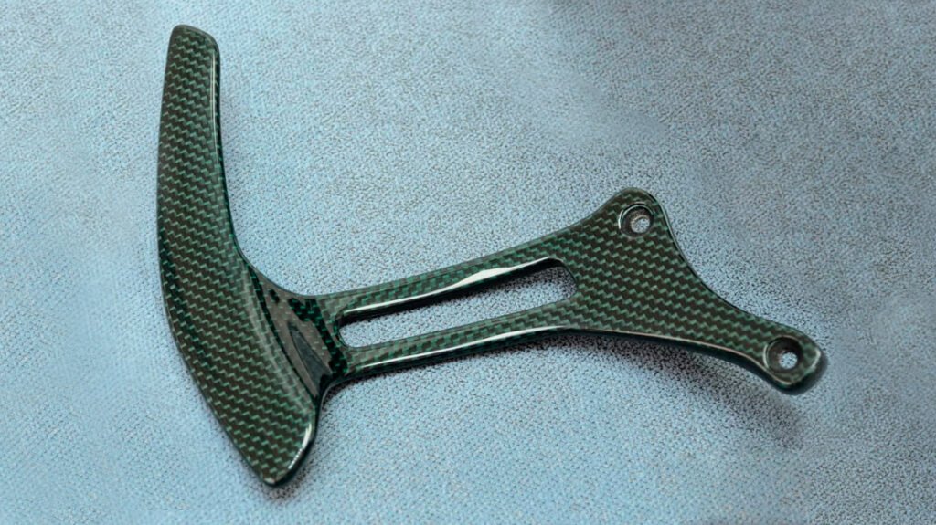 Green carbon fiber paddle shifter for Ferrari 458 custom steering wheel
