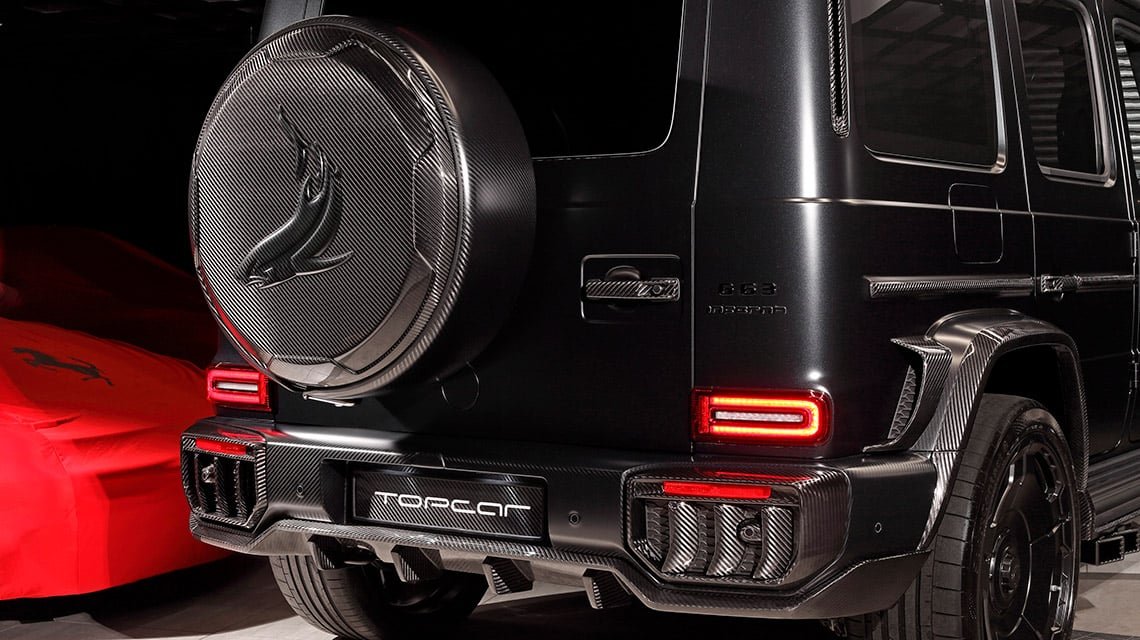 Top Car Design Inferno rear bumper carbon fiber for Mercedes-Benz G63 AMG